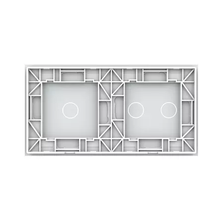 Рамка для сенсорных выключателей двойная, 3 клавиши (1-2) белая